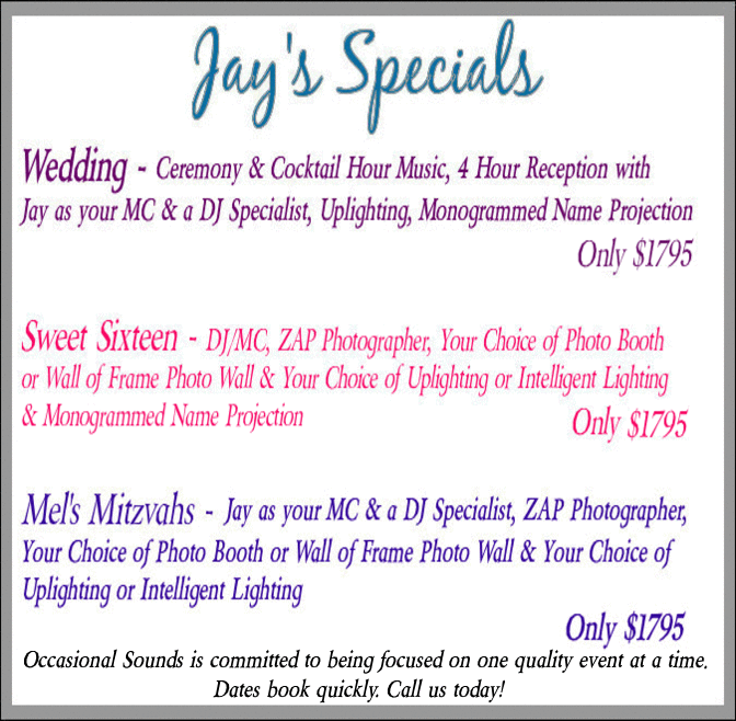 Occasional Sounds Entertainment Specials